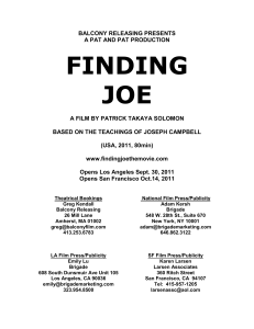 Finding Joe press release