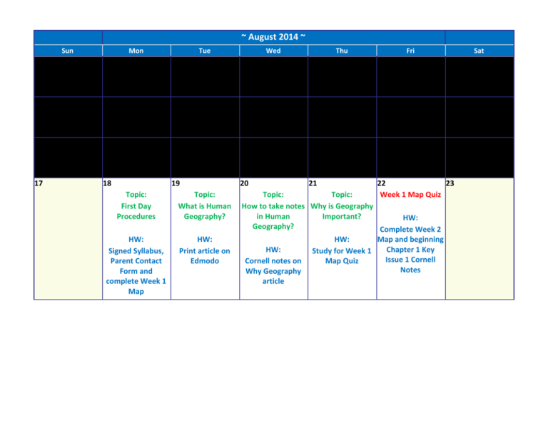 2014 Calendar OCPS TeacherPress