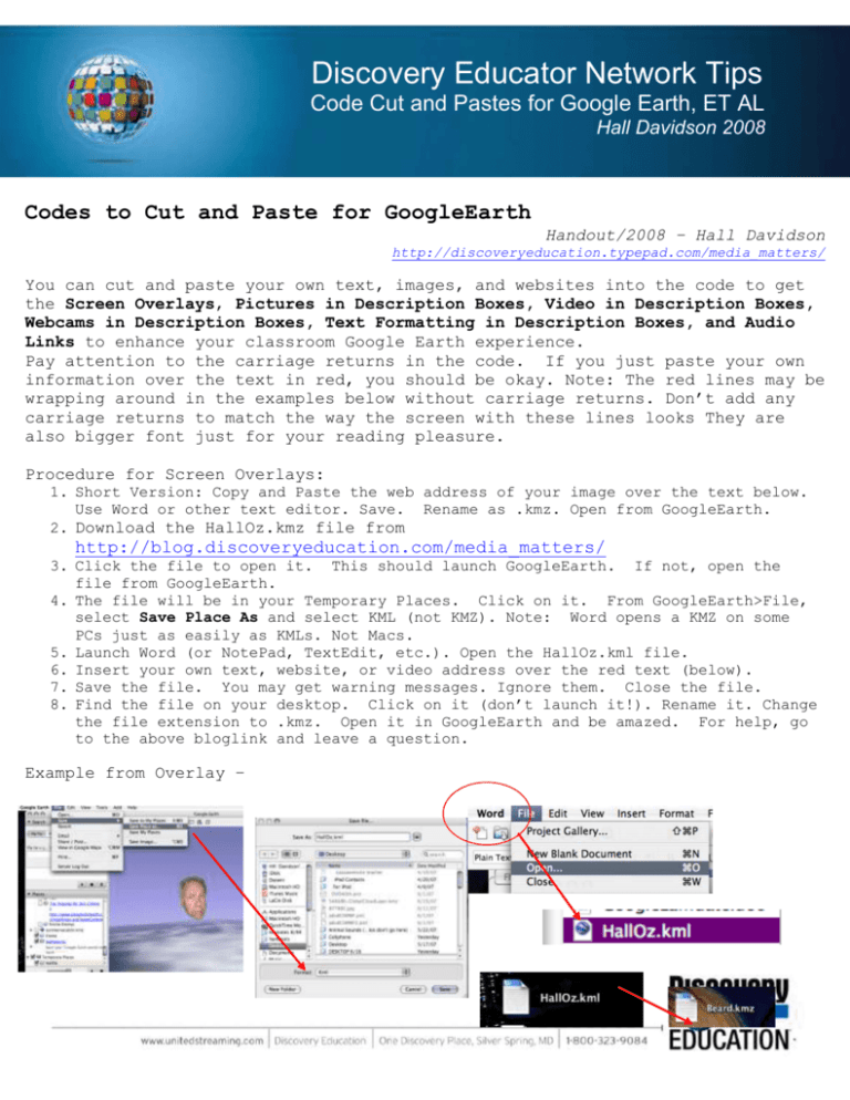 html-codes-to-cut-and-paste-for-googleearth