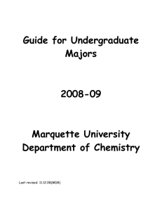 TABLE OF CONTENTS - Marquette University