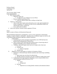 Comparative Law - Mayali