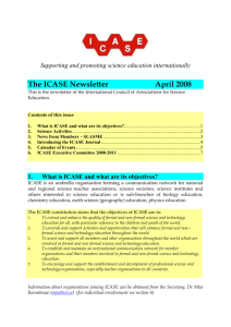 ICASE Newsletter - International Council of Associations for Science