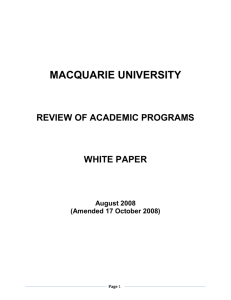 White paper - Macquarie University