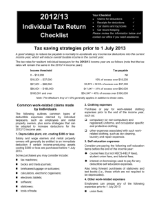 Tax saving strategies prior to 1 July 2009