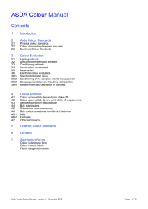 ASDA Colour Manual Contents 1 Introduction 2 Asda Colour