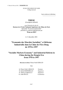 Socialist Market Economy and Modern Enterprise Institutions