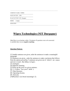 Wipro_Paper_2003_NIT_Durgapur