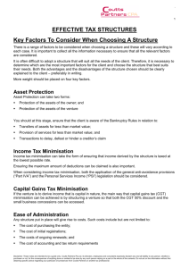 Effective Tax Structures Seminar Notes