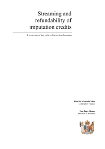 Streaming and refundability of imputation credits