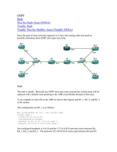 OSPF Stub - joelhill