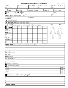 Patient Assessment Form
