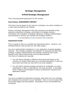 9791B Strategic Management