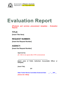 Evaluation Report template