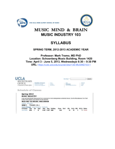 SYLLABUS for MBB 98 - Institute for Music & Brain Science