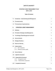 2. Strategic Asset Management