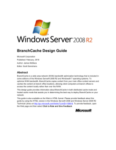 BranchCache Design Guide