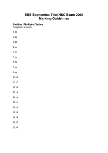 EBE Economics Trial 09 marking guidelines