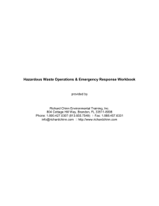 (4/07) HAZWOPER Train-the-Trainer workbook in Word® format