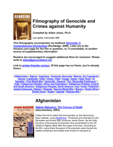 Filmography of Genocide and Crimes against Humanity