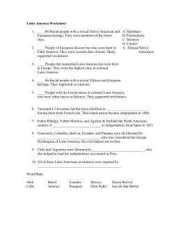 latin american revolutions webquest worksheet