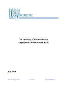 employment systems review - University of Western Ontario