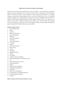 Southwestern University of Finance and Economics Southwestern