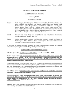Senate Minutes 2-2-10 - Coastline Community College