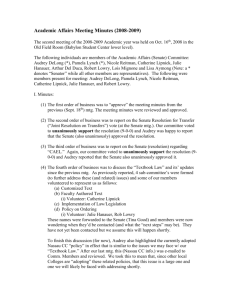 Academic Affairs Meeting Minutes (2008