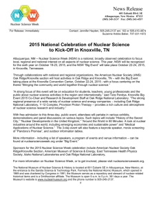 NSW Big Event in Knoxville, TN, 2015 Press Release