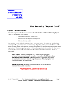 Network Security Report Card