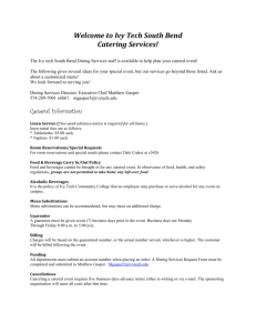 Catering Guide - Ivy Tech Community College