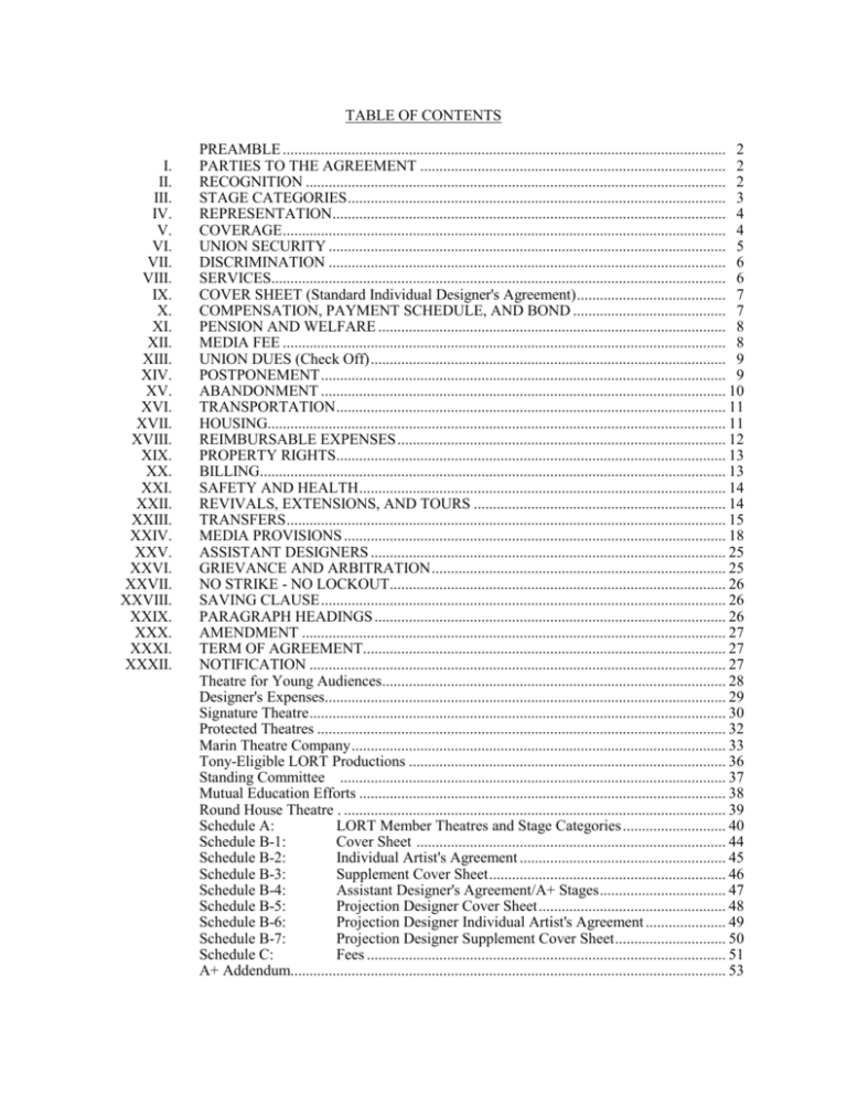 2012-17 LORT-USA Agreemen - League of Resident Theatres