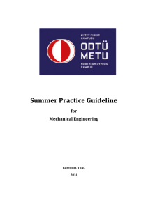 summer practice guideline - Middle East Technical University