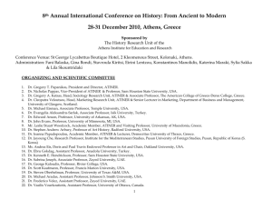 8th Annual International Conference on History: From Ancient to