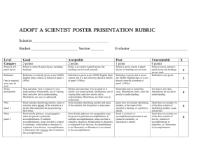 Adopt a Scientist Poster Presentation Rubric