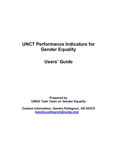 UNCT Performance Indicators for Gender Equality