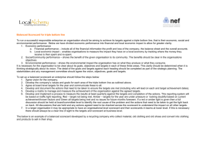 Balanced Scorecard for triple bottom line