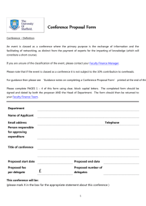 Conference proposal form - University of Sheffield