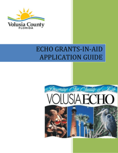 ECHO GRANTS-IN-AID APPLICATION GUIDE