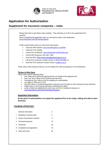 Notes - Financial Conduct Authority