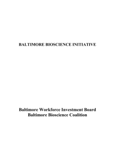 baltimore bioscience initiative - Baltimore Workforce Investment Board