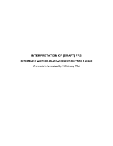 ED INT FRS Lease - Accounting Standards Council > Home