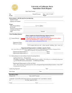 Separation Check Request - University of California, Davis
