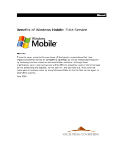 Business Value of Windows Mobile - field service[1]
