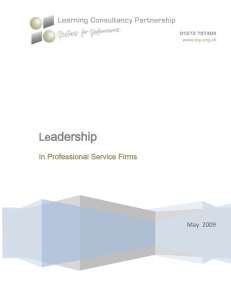 Leadership in Professional Service Firms (PDF)