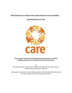 CARE USA Report on Gender Policy Accountability_ 2011_FINAL