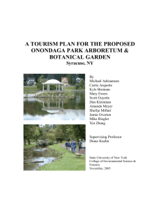 an assessment of onondaga park arboretum/botanical garden area