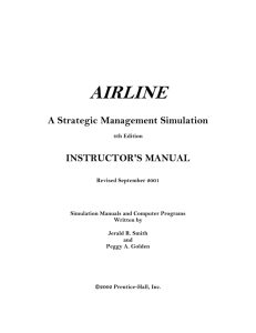to Airline 4/e Instructor's Manual