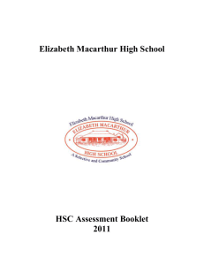 Task - Elizabeth Macarthur High School