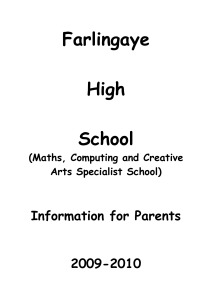 Information for Parents - Farlingaye High School